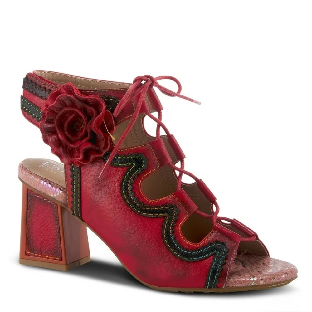 L' Artiste: Supercute - Red -size 40 block heel- New